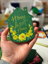 Load image into Gallery viewer, Home Sweet Home, Home is where chaos meets cuddles, hand painted decorations - The Illustrated Tree Co