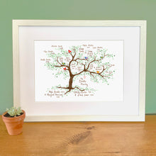 Load image into Gallery viewer, Anniversary Tree for Four Generations - The Illustrated Tree Co