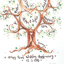 Load image into Gallery viewer, Tall Green Anniversary Tree - The Illustrated Tree Co