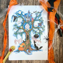 Load image into Gallery viewer, Large Halloween Magical Family Tree - The Illustrated Tree Co