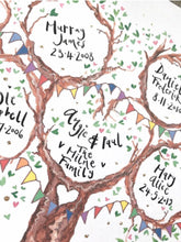 Load image into Gallery viewer, Colourful Family Tree Unique Keepsake - The Illustrated Tree Co