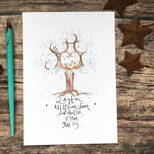 Load image into Gallery viewer, New Born Baby Gift in Pastel Blue - The Illustrated Tree Co