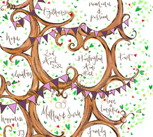 Load image into Gallery viewer, Beautiful Personalised Wedding Gift - The Illustrated Tree Co