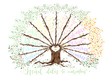 Load image into Gallery viewer, Special Dates to Remember Tree - The Illustrated Tree Co