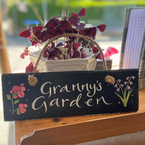 Hand painted slates for the garden! - The Illustrated Tree Co