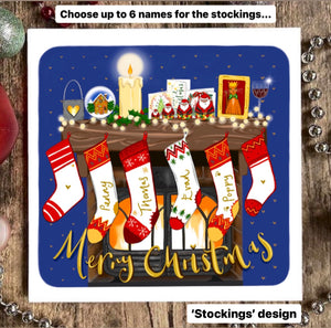 ✨PiCk & MiX!✨Pack of 4 Christmas Personalised Cards, YOU CHOOSE the designs you’d like! - The Illustrated Tree Co
