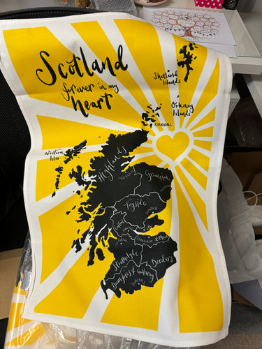 Scotland, forever in my heart tea towel - The Illustrated Tree Co