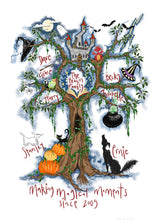 Load image into Gallery viewer, Large Halloween Magical Family Tree - The Illustrated Tree Co
