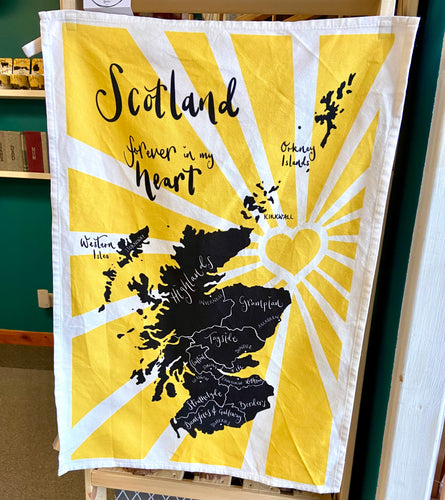 Scotland, forever in my heart tea towel - The Illustrated Tree Co