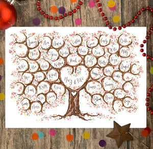 Really Large Family or Friendship Tree - The Illustrated Tree Co