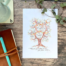 Load image into Gallery viewer, Autumn Colours Wedding Gift - The Illustrated Tree Co
