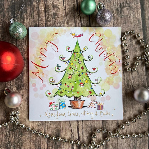 Christmas Tree Personalised Card - The Illustrated Tree Co