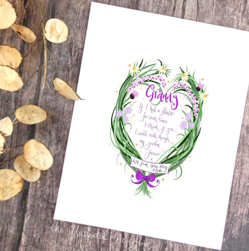 Beautiful Flowers Mother’s Day Print - The Illustrated Tree Co