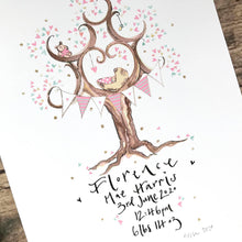 Load image into Gallery viewer, New Born Baby Gift in Pastel Pinks - The Illustrated Tree Co
