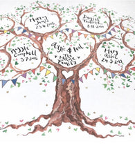 Load image into Gallery viewer, Colourful Family Tree Unique Keepsake - The Illustrated Tree Co
