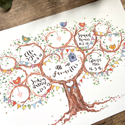 All our Favourites, Gift for Grandparents, - The Illustrated Tree Co