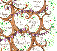 Load image into Gallery viewer, Beautiful Personalised Wedding Gift - The Illustrated Tree Co
