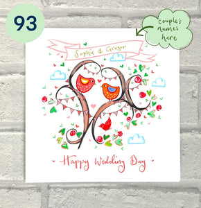 Personalised Wedding Card - The Illustrated Tree Co