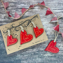 Load image into Gallery viewer, Red Love Hearts - The Illustrated Tree Co
