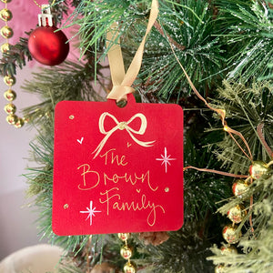 Personalised Christmas Hanging Decorations - The Illustrated Tree Co