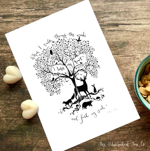 Woodland creatures print - The Illustrated Tree Co