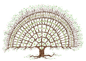 Beautiful tree for 4 generations - A4 print - The Illustrated Tree Co