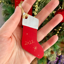 Load image into Gallery viewer, Personalised Christmas Hanging Decorations - The Illustrated Tree Co
