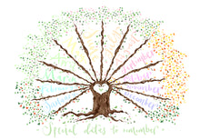 Load image into Gallery viewer, Special Dates to Remember Tree - The Illustrated Tree Co
